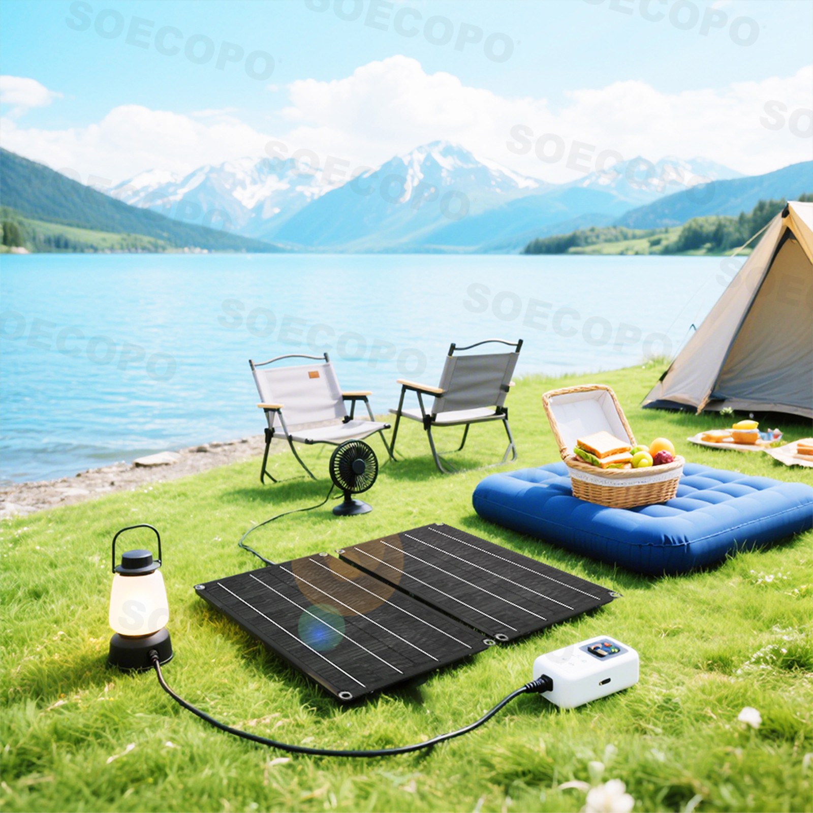 1200W Solar Panel Set – 2 x 600W Concentrator Panels + 100A Controller Outdoor