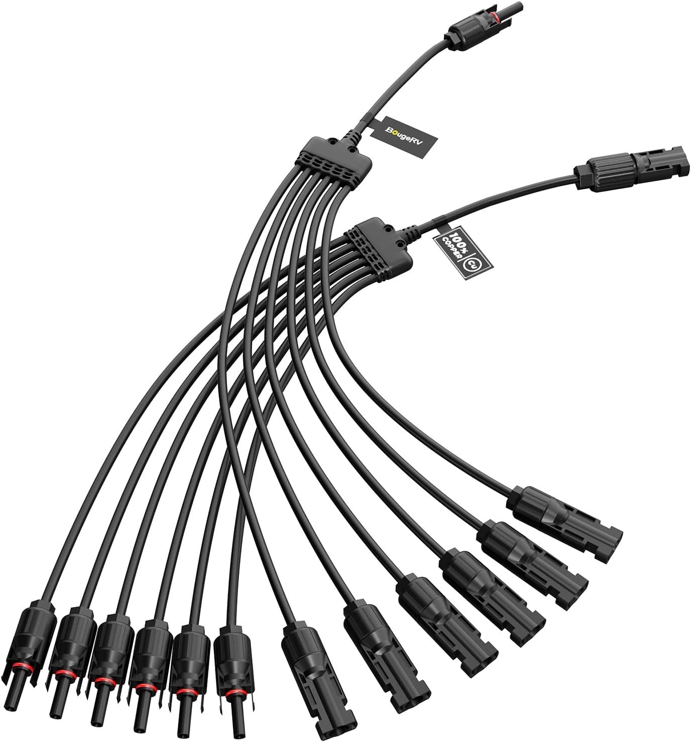 Solar Panel Y Connectors 1 to 6 Parallel Adapter Cable Kit