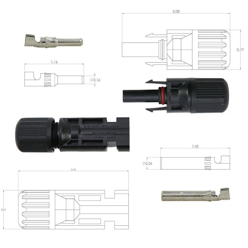 10 Pairs Male Female M/F Wire Cable Connectors Set Solar Panels 30A Waterproof