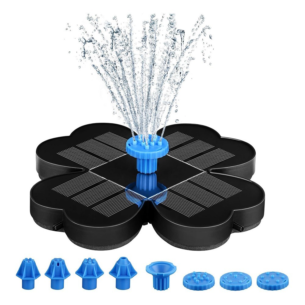 Floating Solar Water Fountain with 8 Spray Patterns for Garden and Pond Decor