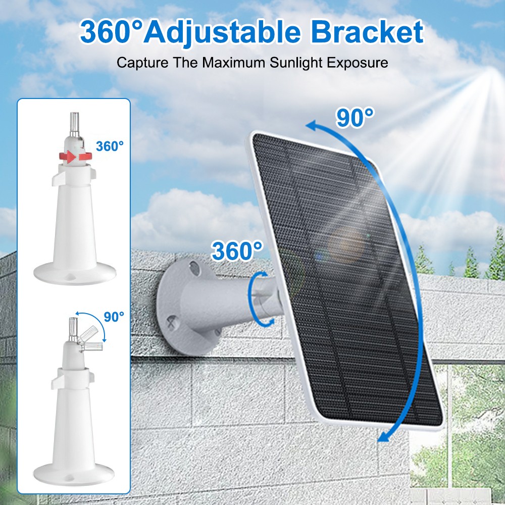 4W Outdoor Solar Panel for USB Power CCTV Camera Security Cam Battery Charger 5V