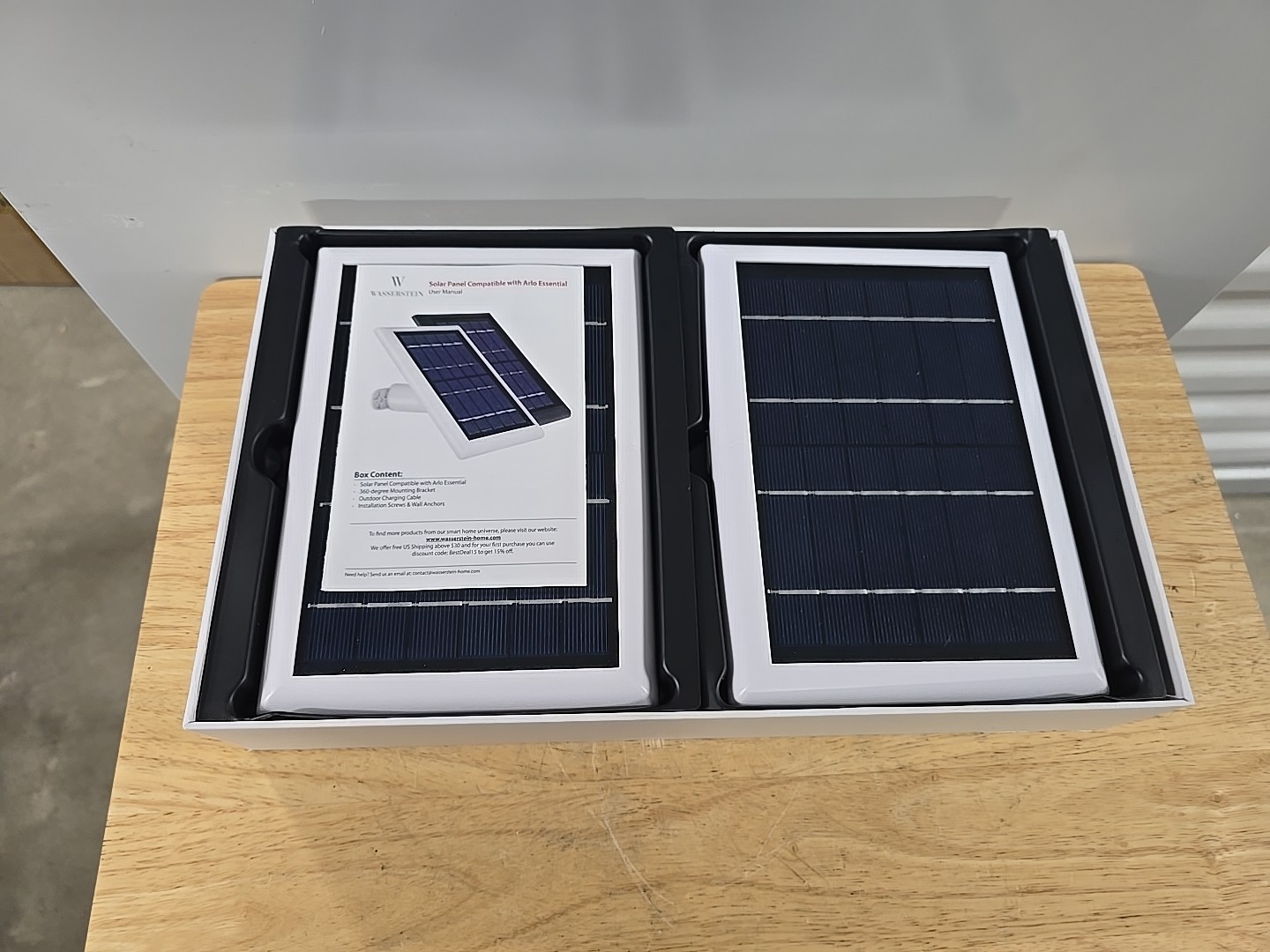 Wasserstein Arlo Essential Spotlight/XL Spotlight Camera White Solar panel 2pk