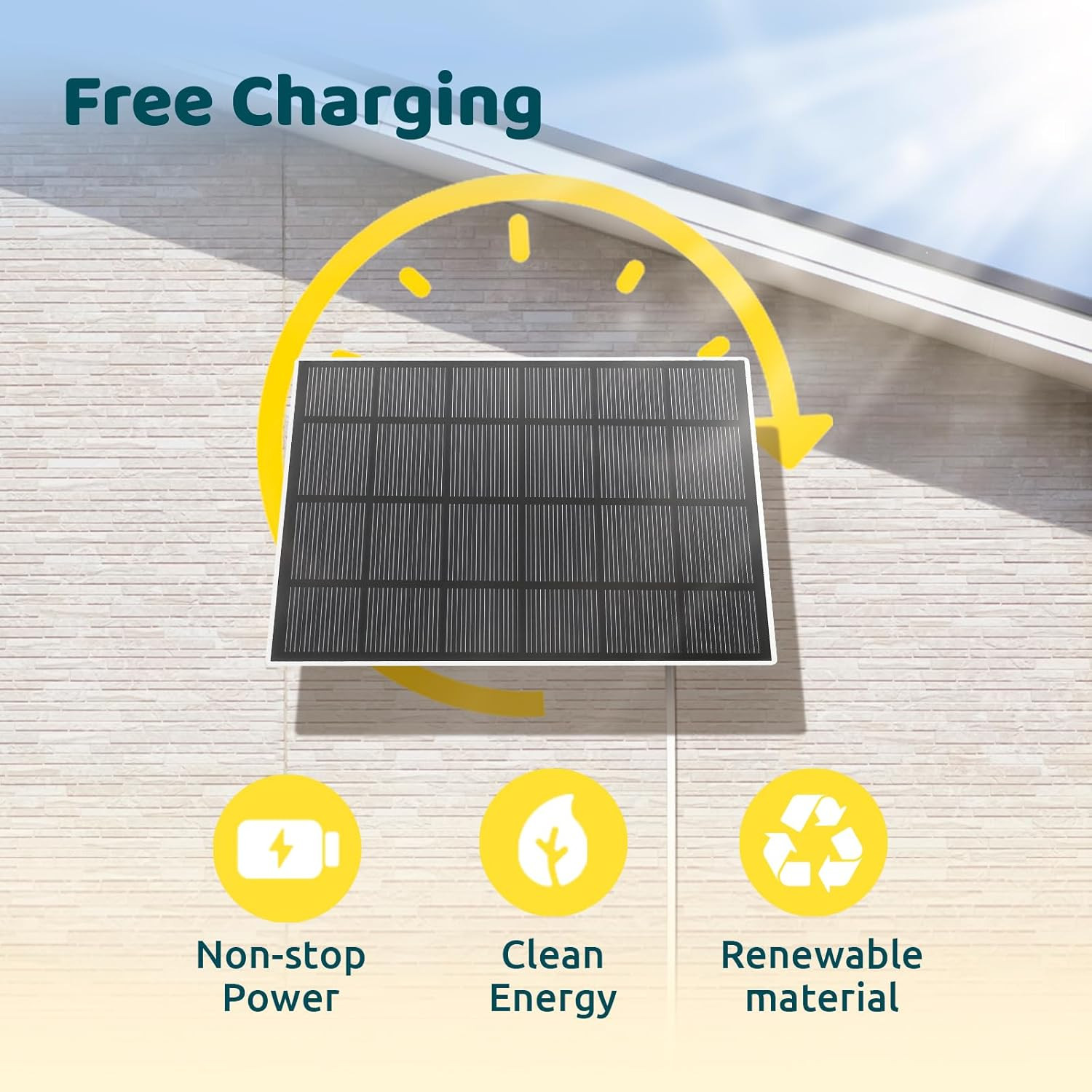 NETVUE Solar Panel for Bird Feeder Camera Only, Type-C Charger, IP65 Waterproof