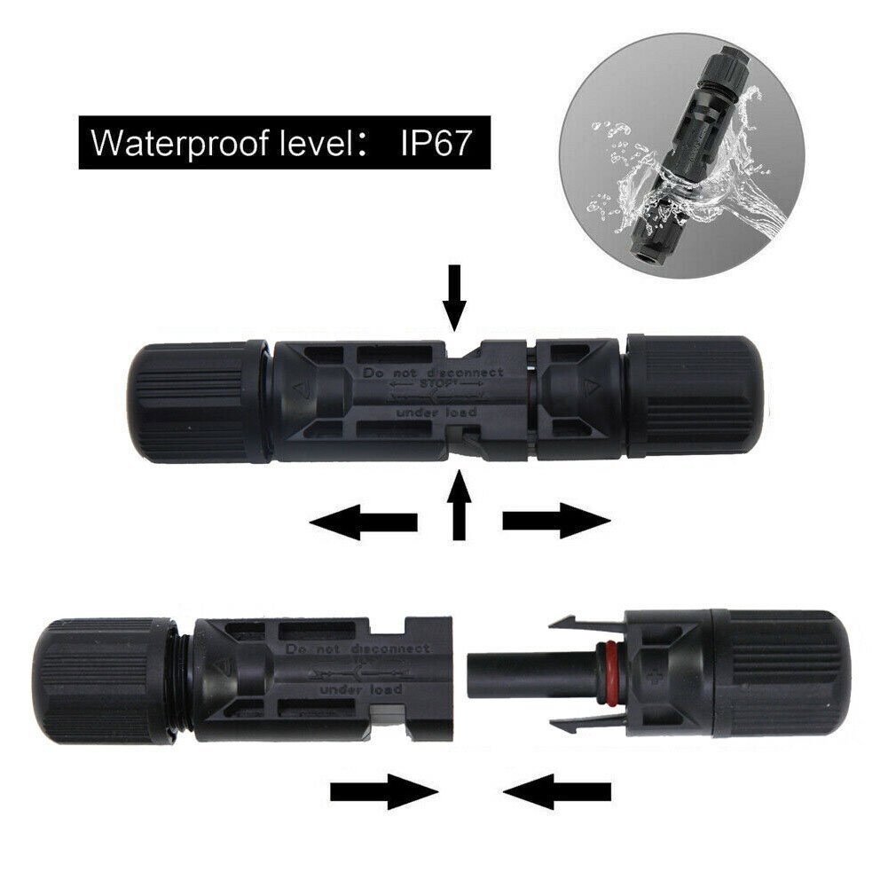 10 Pairs Male Female M/F Wire Cable Connectors Set Solar Panels 30A Waterproof