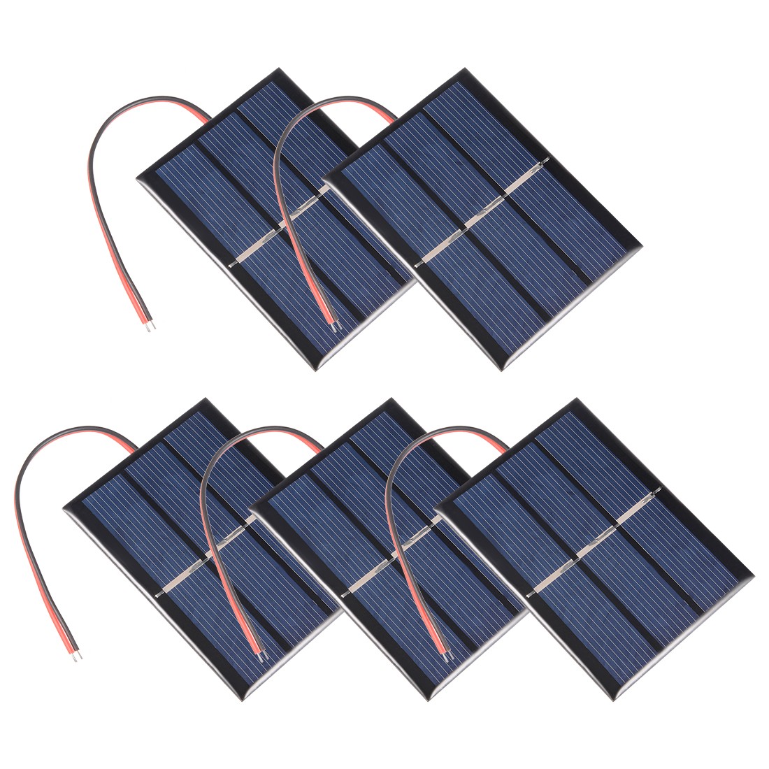 5Pcs 0.65W 1.5V Solar Panel Module DIY Polysilicon with 145mm Wire
