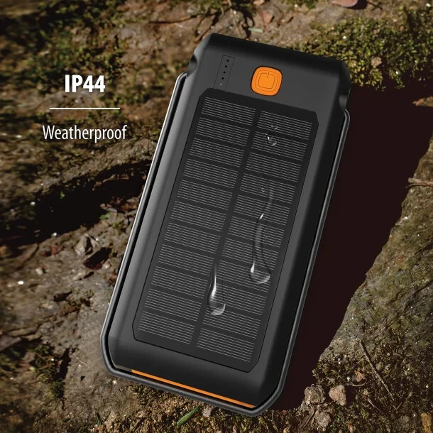 Hodo2Go’s Tough Tested Portable Power Pack, 10,000-mAh, LED Solar with Light