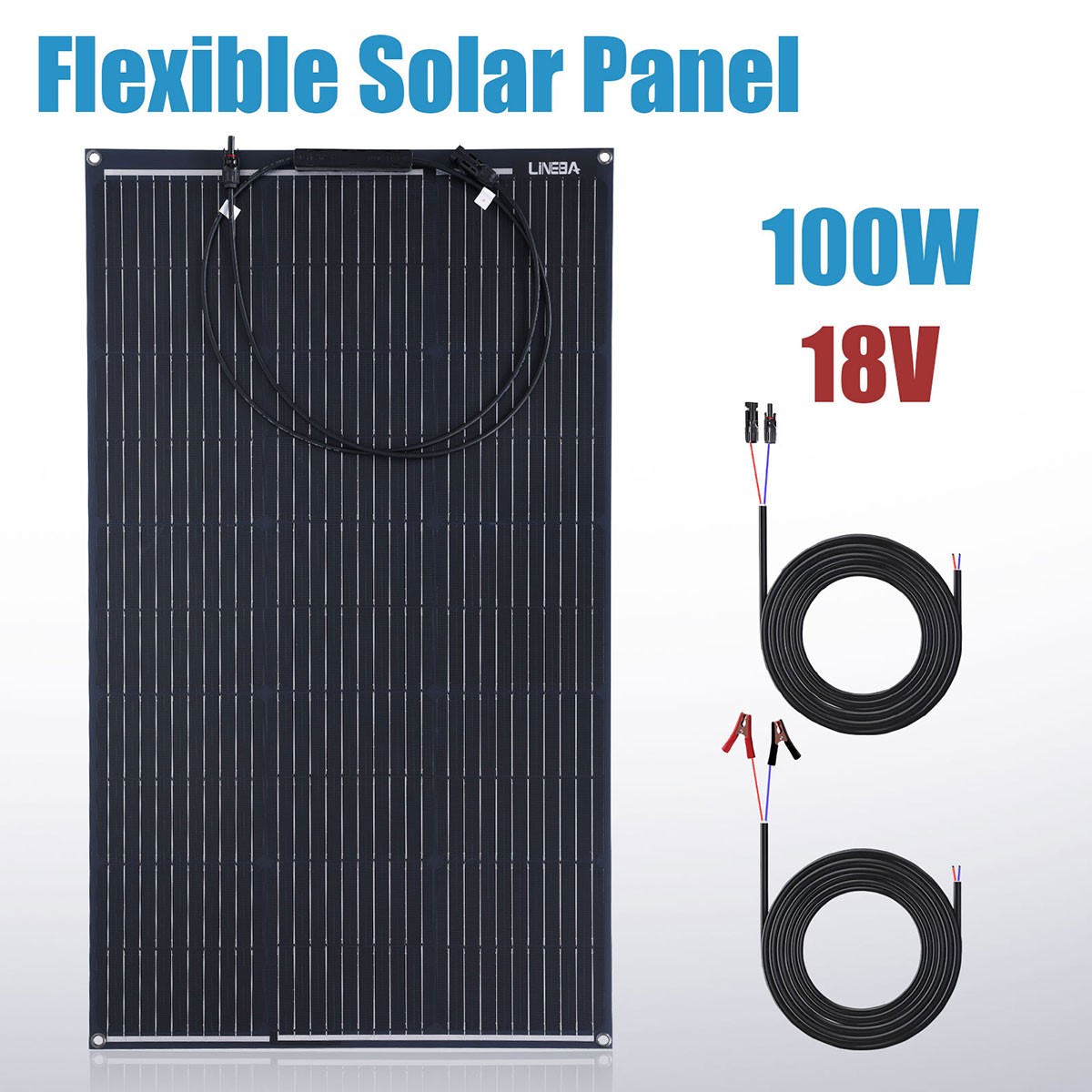 100W 200W Watt Mono Solar Panel 18V Off-Grid Battery Charger RV Home+Controller