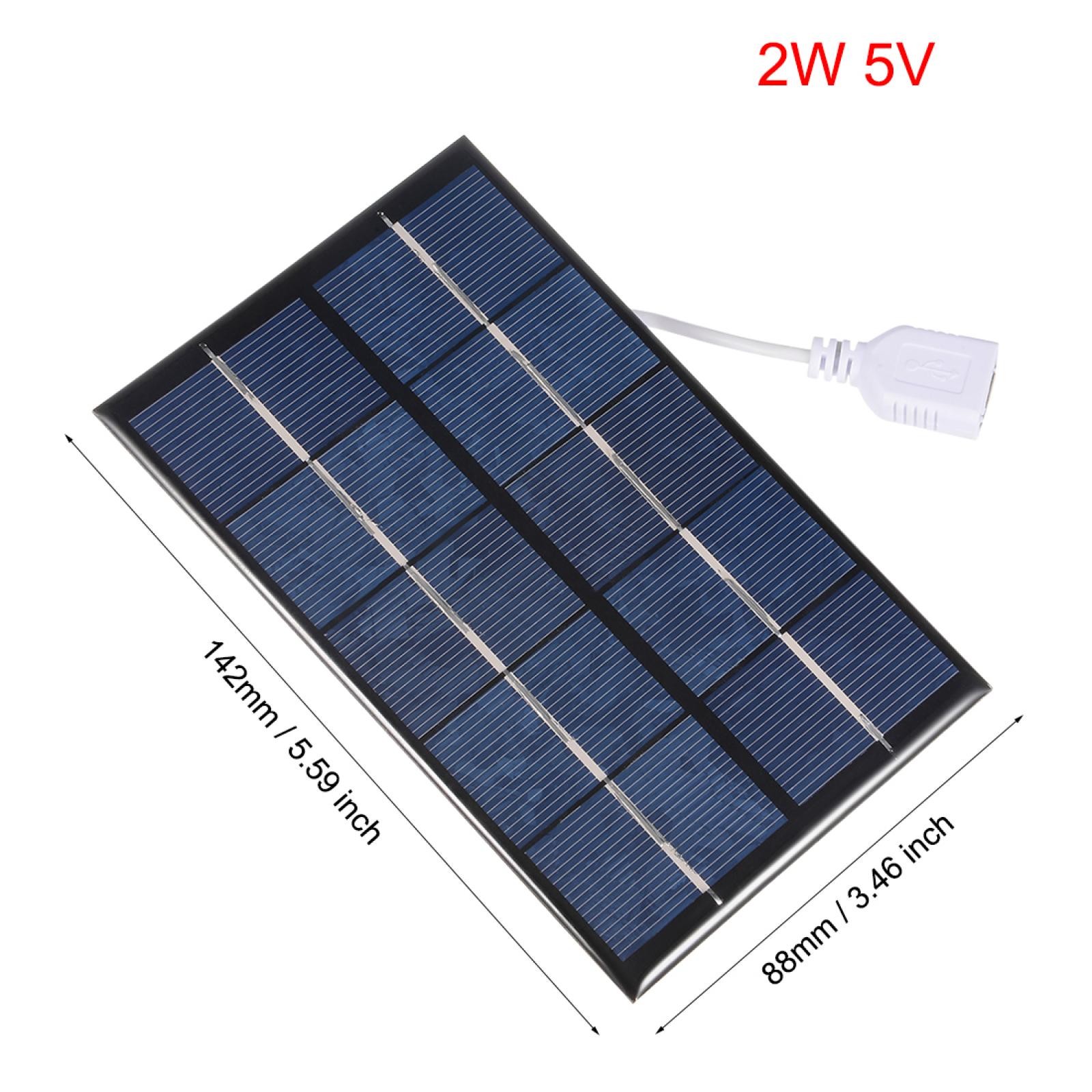 2W 5V Solar Panel Module DIY POLY with 455mm Wire for Phone Toys Charger