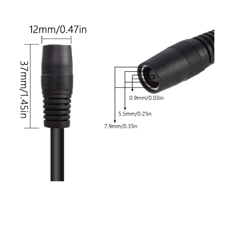 DC7909 Female to Male Extension Cable for Solar Generators with DC8020 Adapter