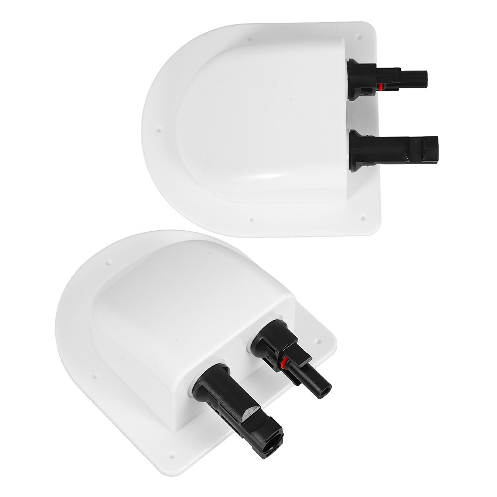 2Pcs Solar Cable Entry Gland Dual Wire ABS Housing Durable Outdoor Connector