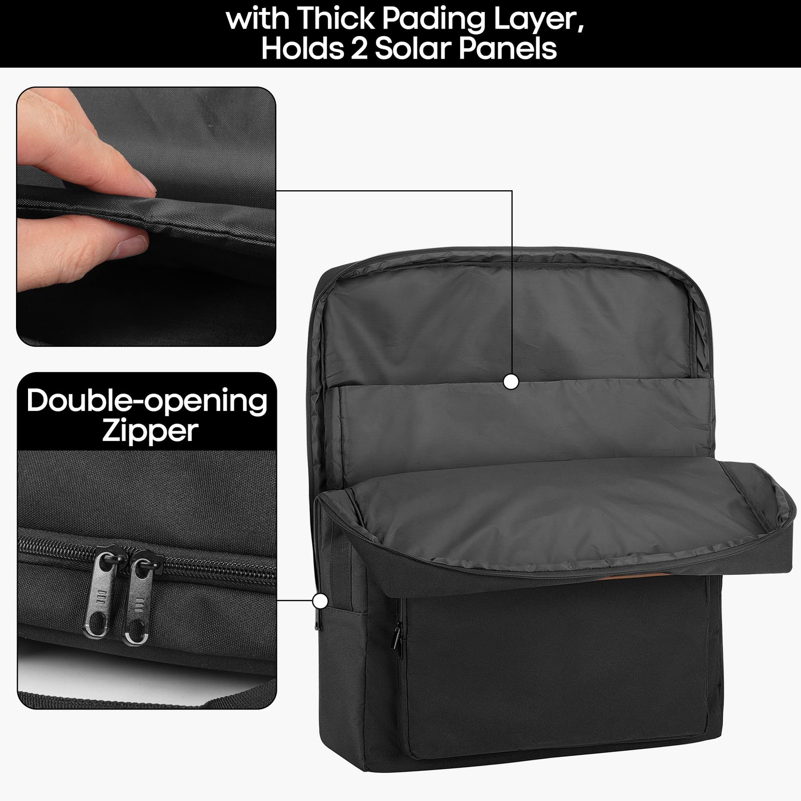 HODRANT Solar 22 inches (L) x 4.5 (W) x 25.5 (H), Black Bag
