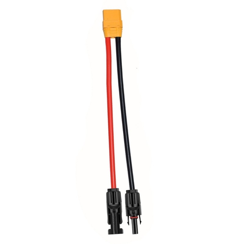 Portable Solar Charging Cable XT90 Male to Solar Connectors Adapter Cable