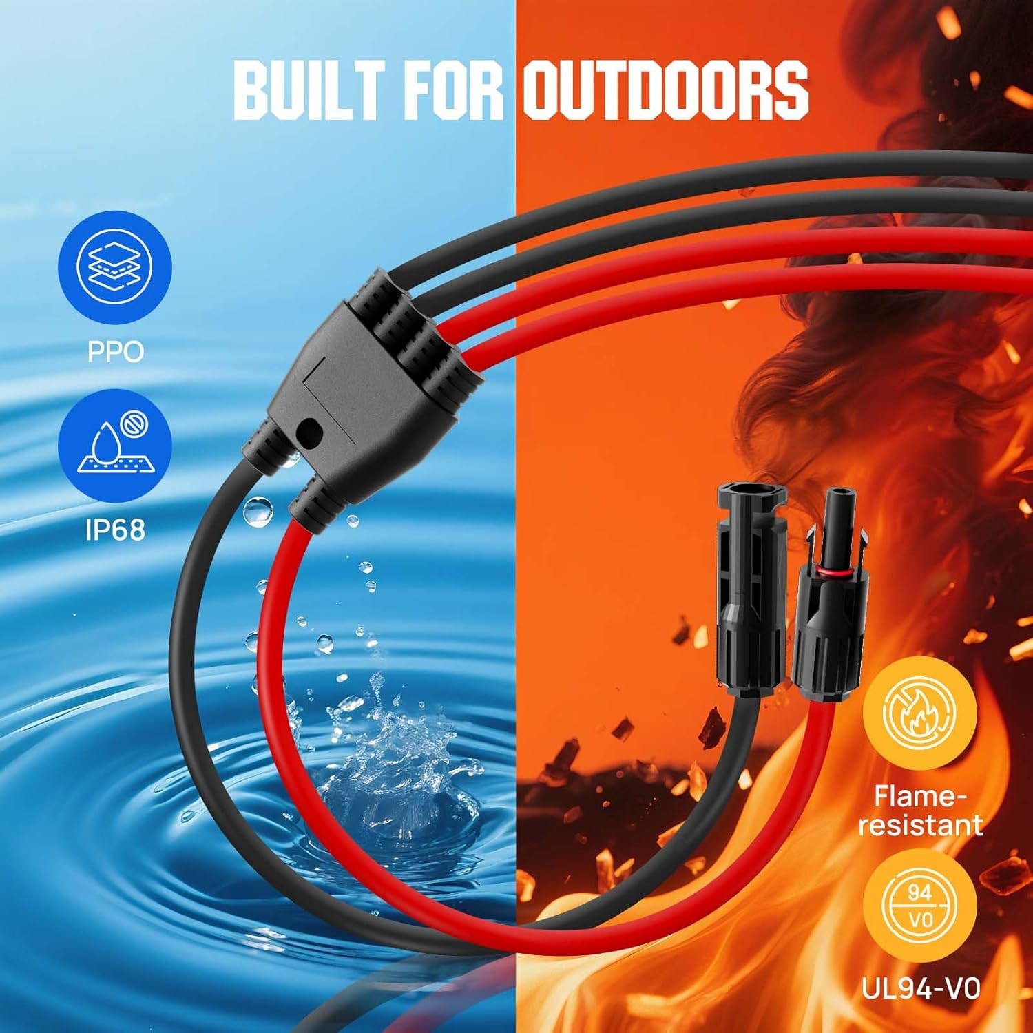 Integrated Solar Connector 2-8 Y Branch Parallel PV Adapter Cable Wire Plug Tool