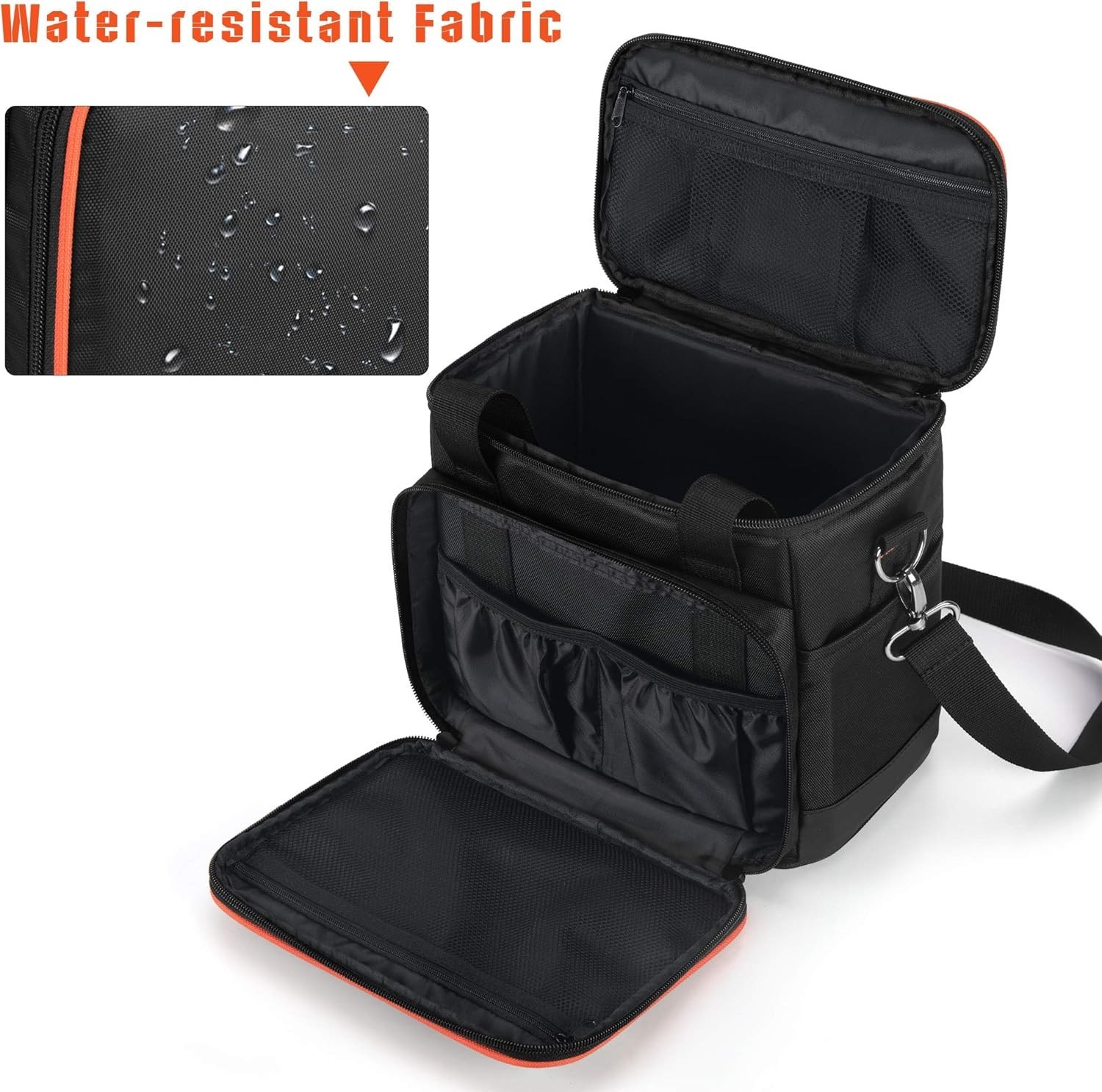 Multi-Pocket Black Carry Bag for Jackery Explorer – Ideal for Camping & Travel