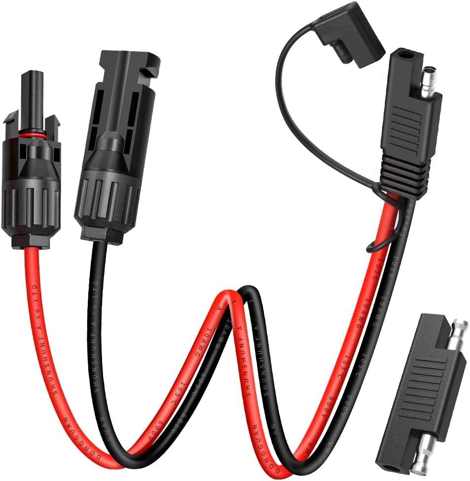 10AWG SAE Solar Connector Cable – Heavy-Duty Extension with Polarity Adapter
