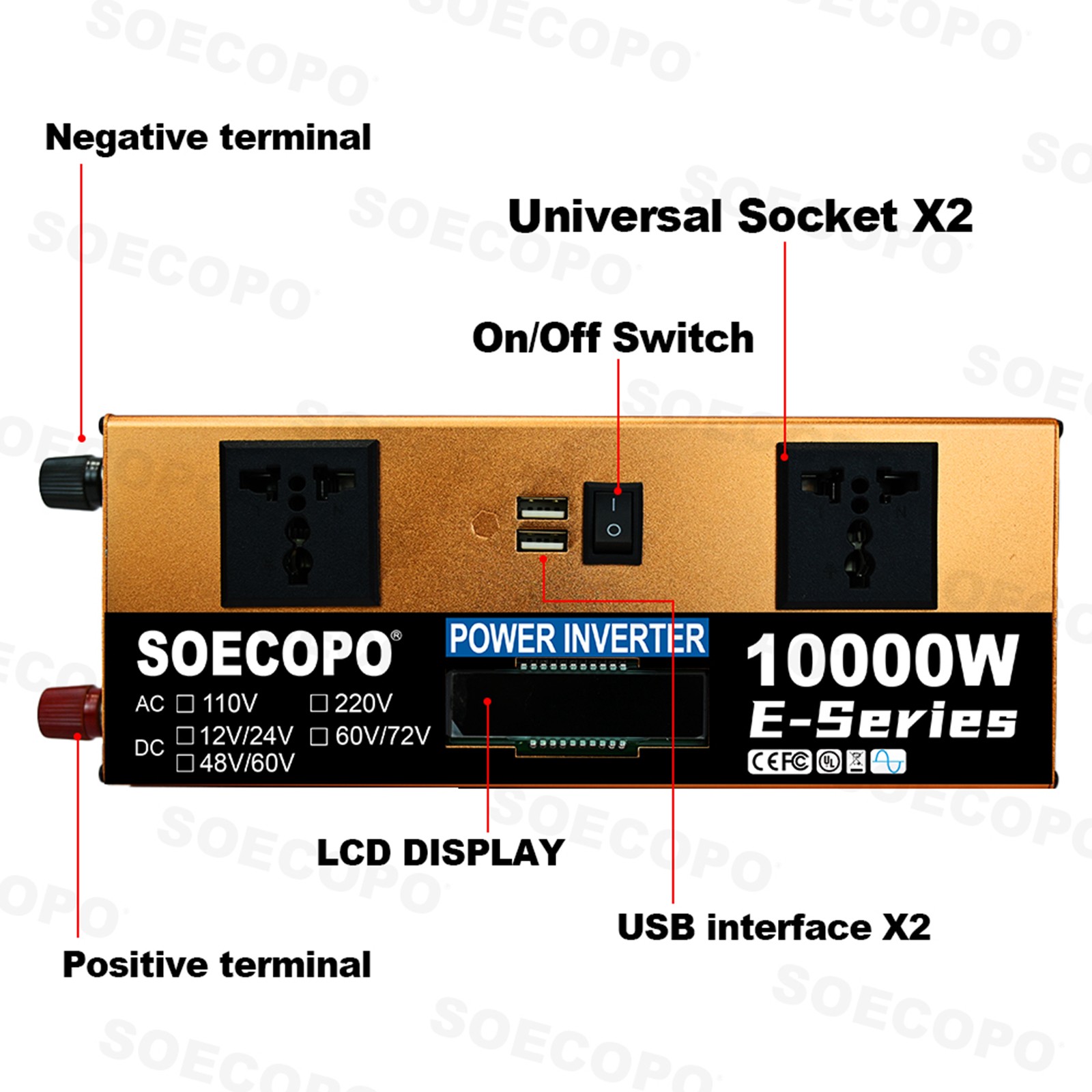 Off-Grid Solar Kit 10000W Sine Wave Inverter +2pcs Solar Panels+100A Controller