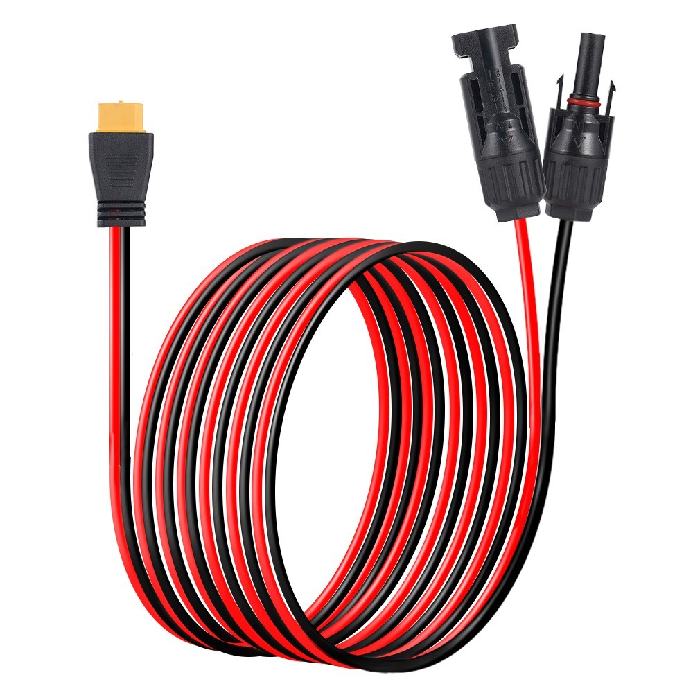 12 AWG 20 ft XT60 Female to Solar Connector Solar Panel Extension Charging Cable