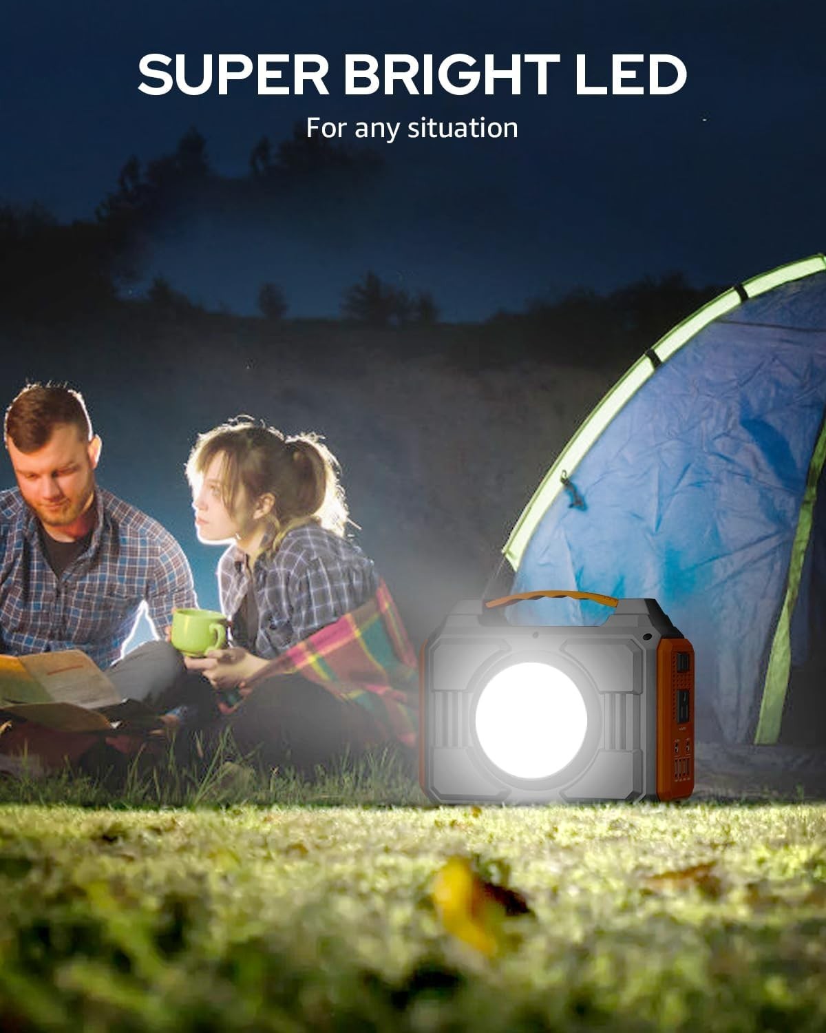 Solar Powered Generator 300W Rated, Portable Solar Generator Power Station wi…