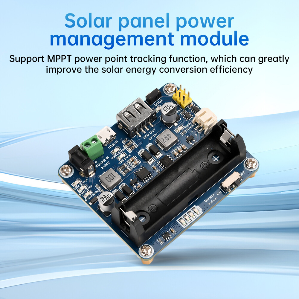 6V~24V Solar Panel Power Management Module Support MPPT 850mAh Li-ion Battery