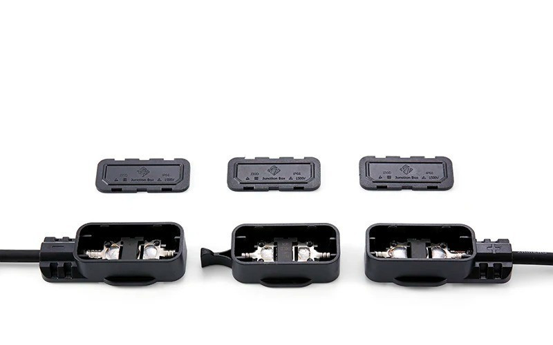 Connector Plug Junction Box Kit Diode Protected Cable PV Mount For Solar Panel