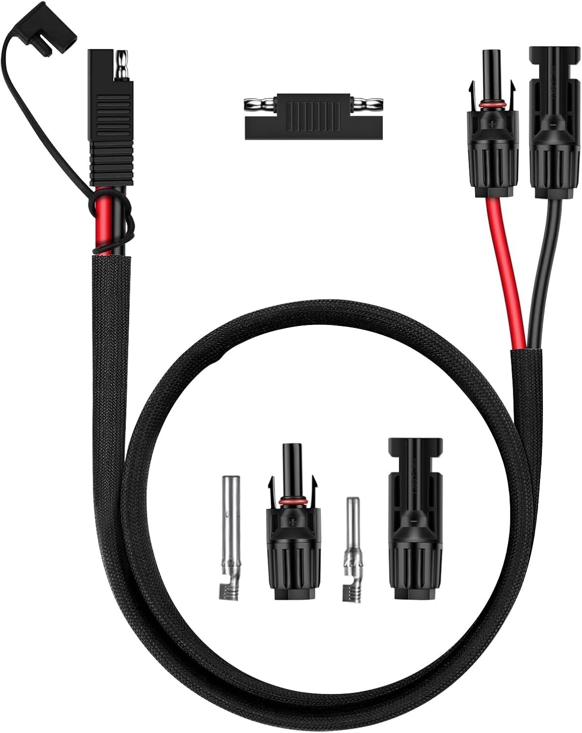 DC Power Battery Charger Kit 2FT 10AWG SAE Extension Cable