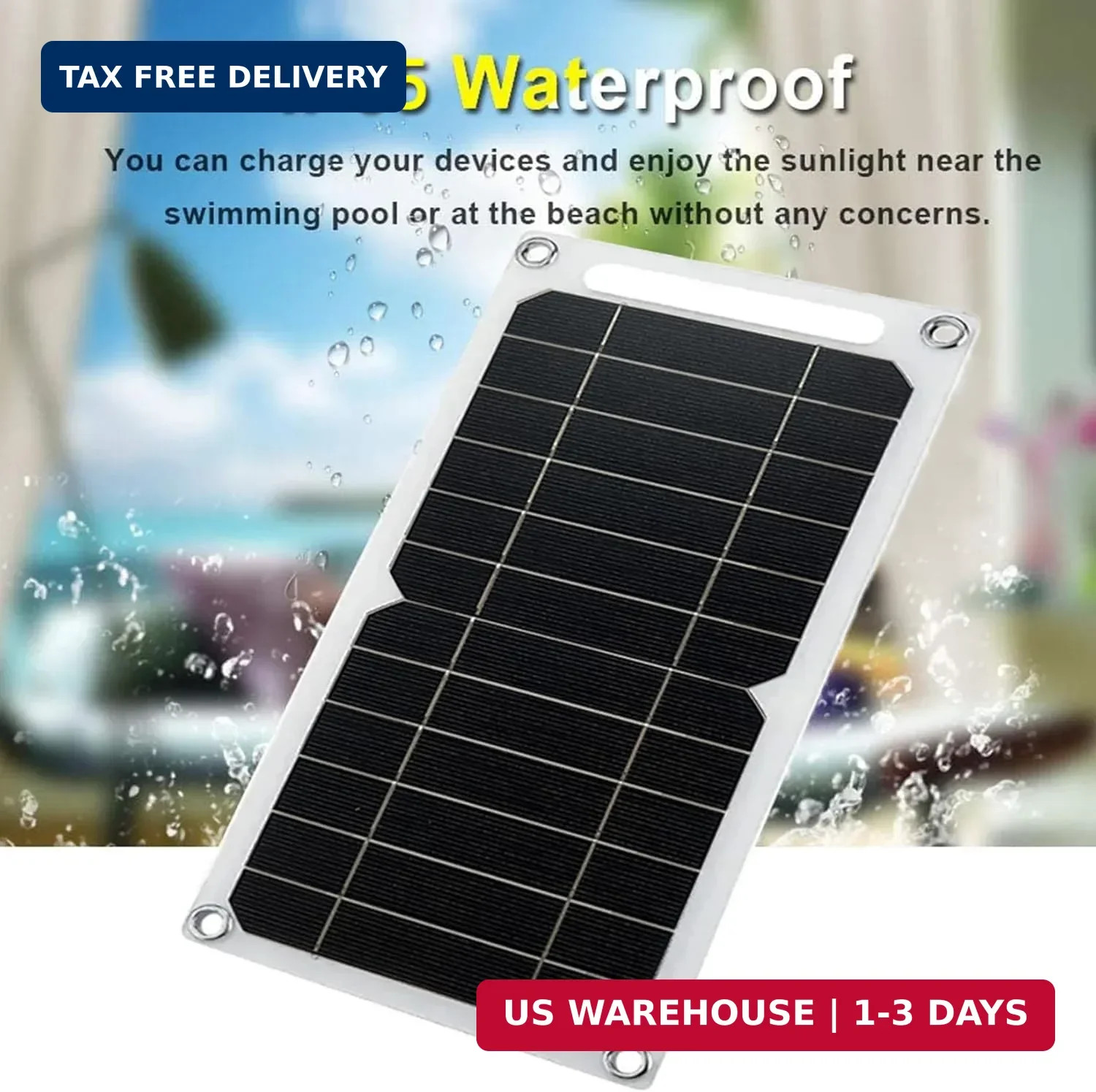 Mini 5V 6W USB Solar Panel, Portable 5 Volt 6 Watt High Efficiency Monocrystalli