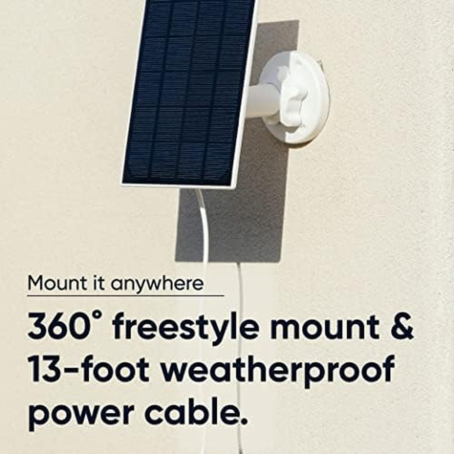 WYZE Solar Panel – Compatible Cam Outdoor, Continuous Power with 2.5W 5V Char…