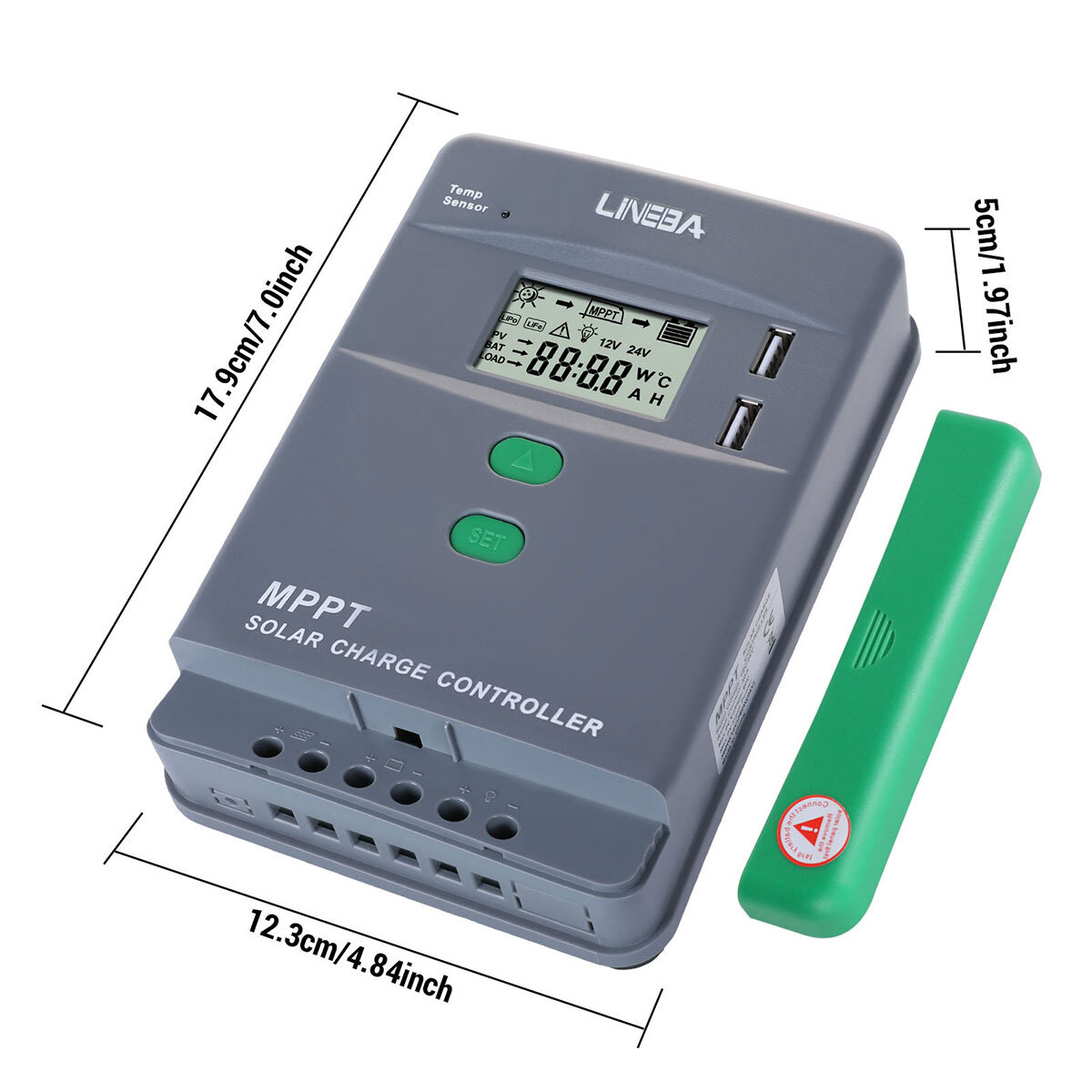 30 60 100Amp MPPT Solar Charge Controller 12V/24V/36V/48V DC Input LCD Regulator