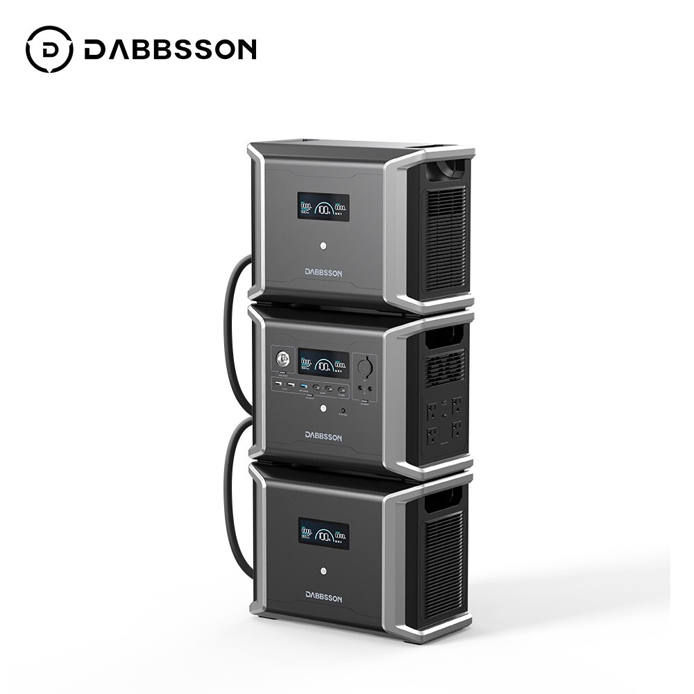 Dabbsson 4730Wh DBS1300+2xDBS1700B Power Station Solar Generator Home Backup RV