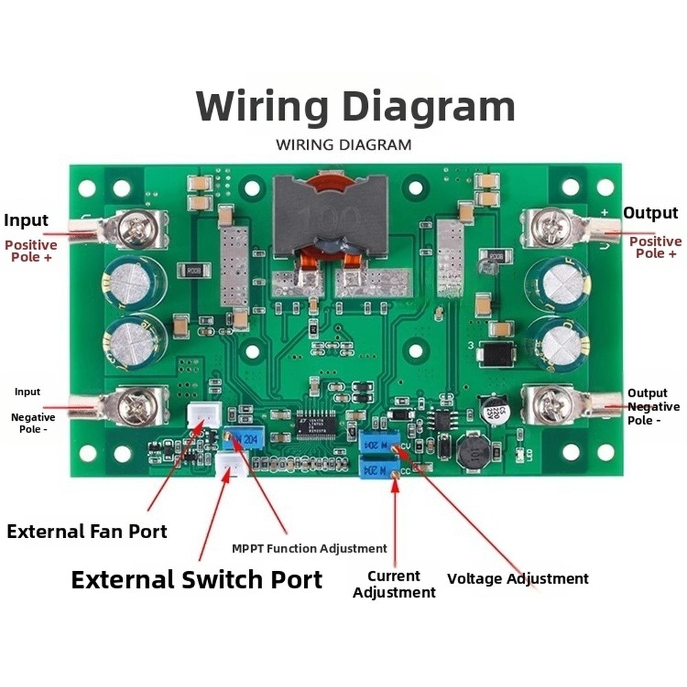 600W For SOLAR MPPT DC Boost Module 9V to 60V Input 1.3V to 60V Output 25A