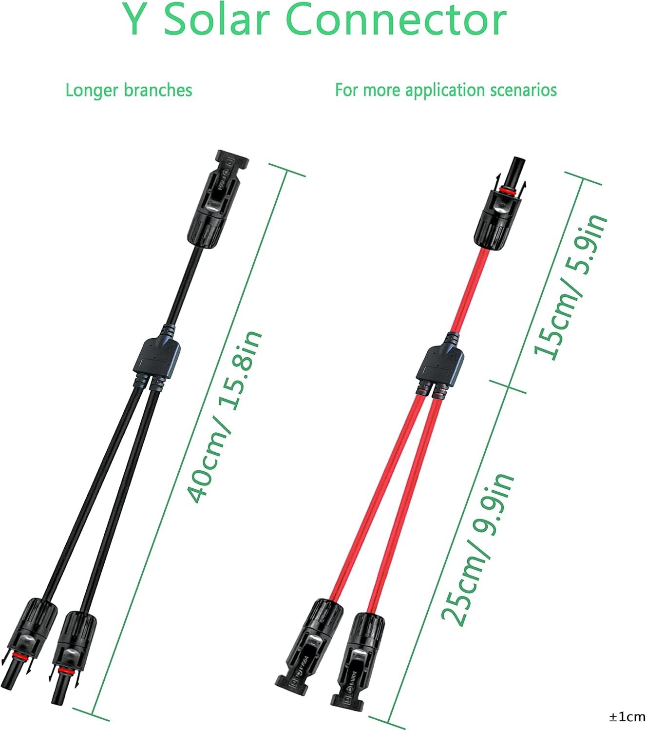 10AWG Y Solar Connector 1 Male to 2 Female Cable – Reliable & Waterproof