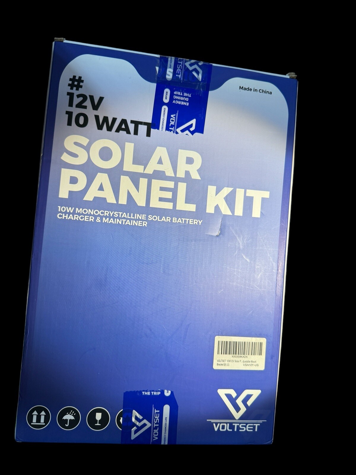 Voltset 10W 12V Flexible Solar Panel Battery Charger & Maintainer