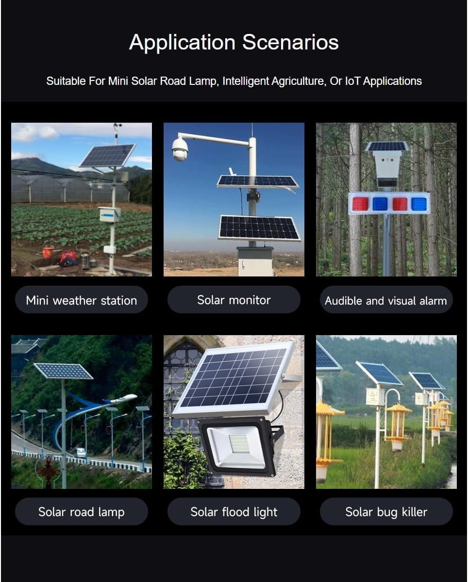 Solar Power Management Module D for 6V~24V Solar Panel and Type-C Power Adapt…