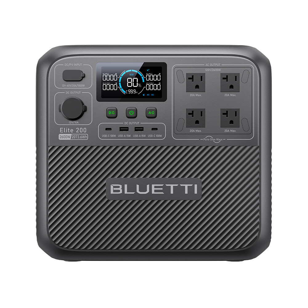 BLUETTI Elite 200 V2 2600W 2073Wh Power Station LFP for Camping / Off-Grid