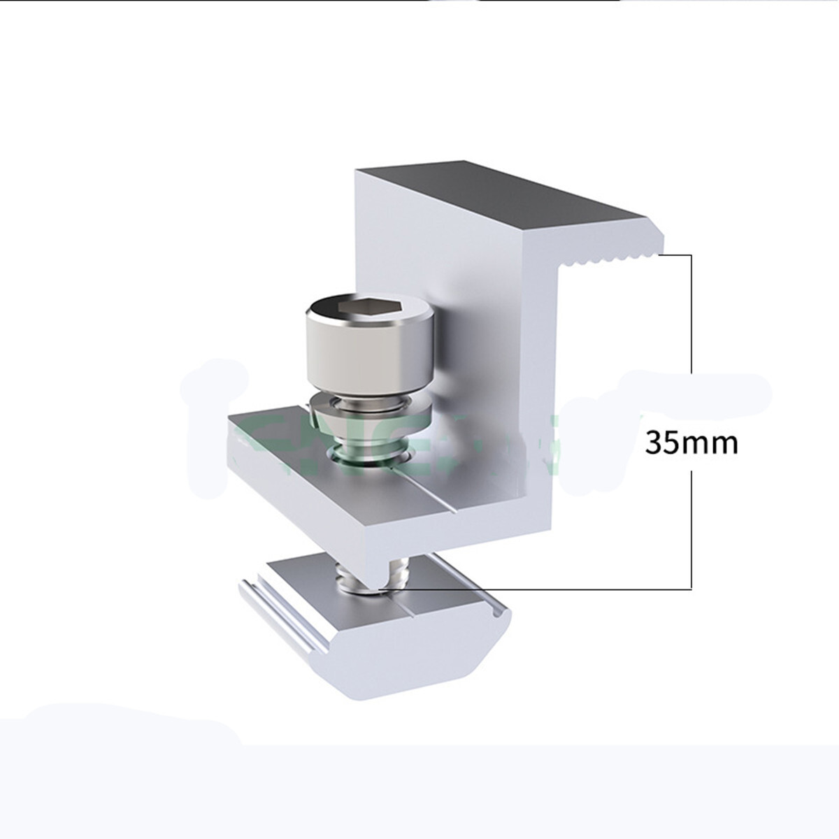 10Pcs Solar Panel End Clamps Solar Panel Z Bracket Aluminium Mounting
