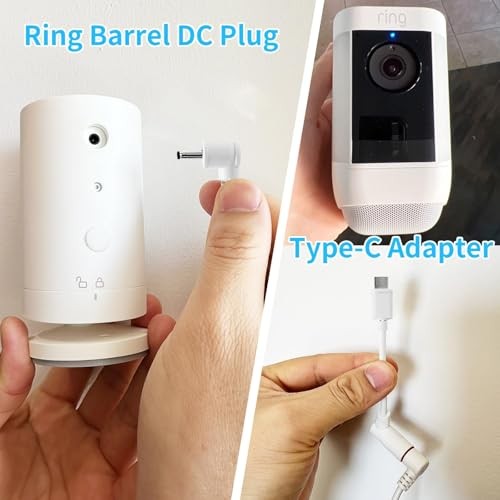 Ring Camera Solar Panel, Compatible with Ri ng Stick Up Cam White 1Pack