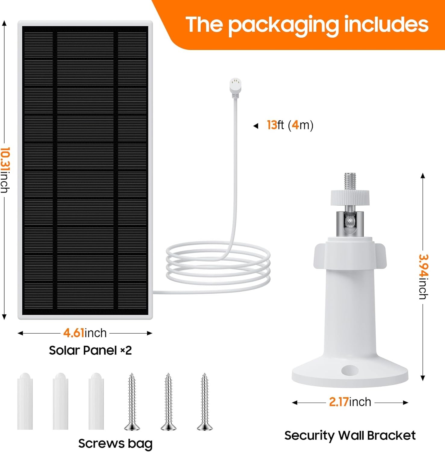 Solar Panel Google Nest Camera 2Pack Upgraded Solar Power Charger Google Nest