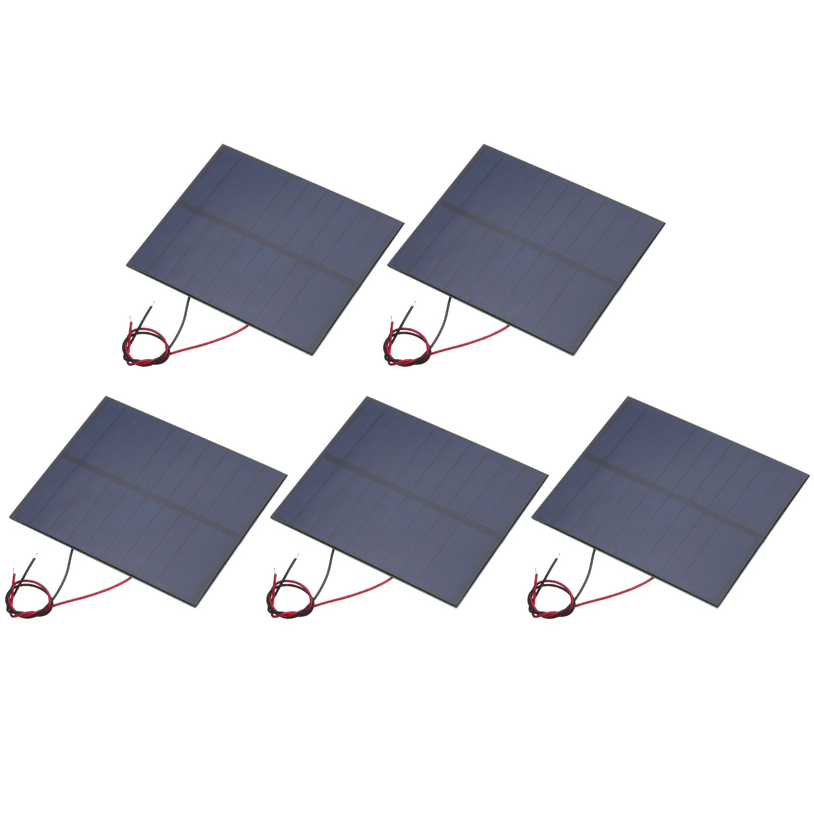 5 Pcs 5V 1.15W 230mA Mini Solar Panels with 2 Cable, 100.8mm x 82.5mm