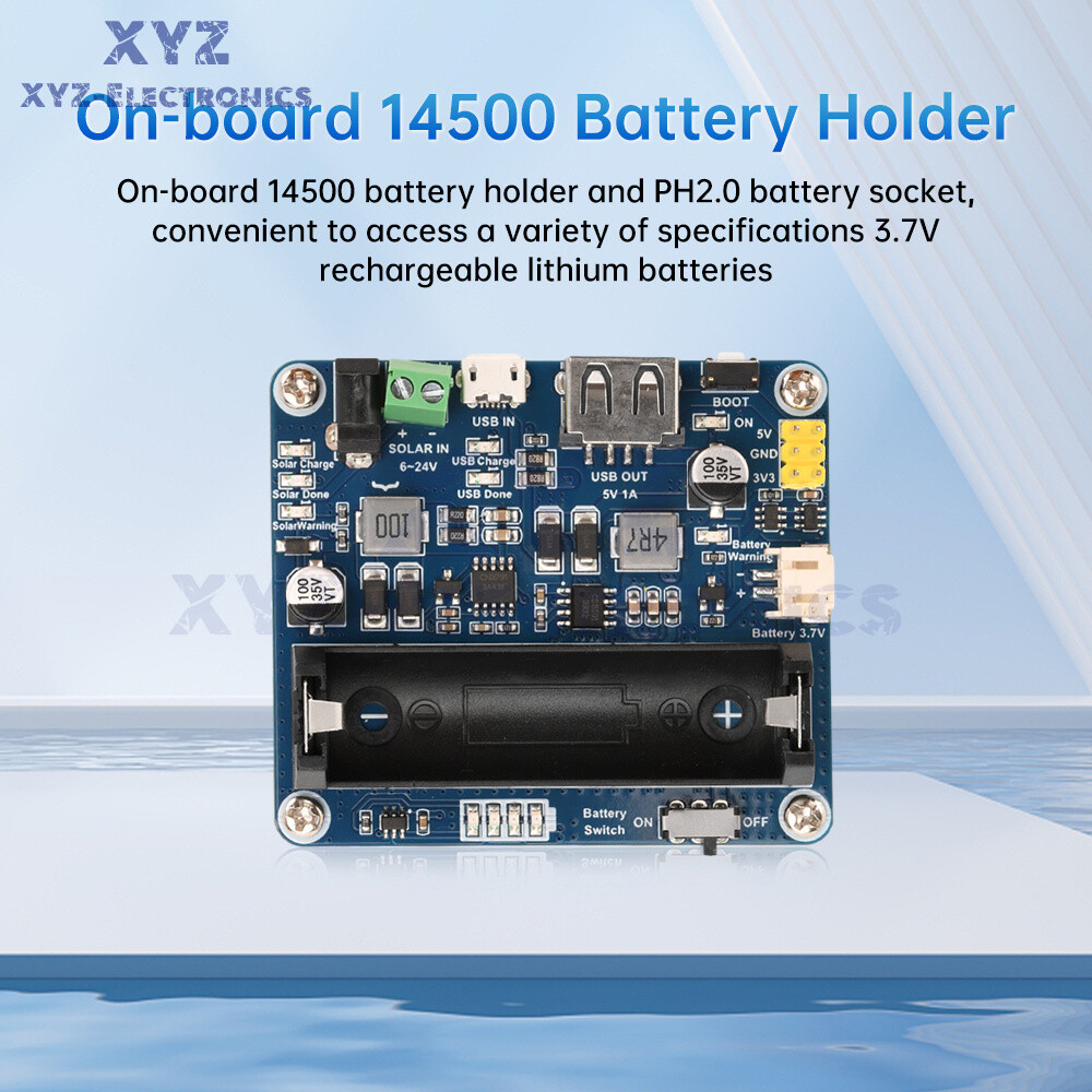 Power Manager Module for 6V~24V Solar Panel Support MPPT USB Battery Charging