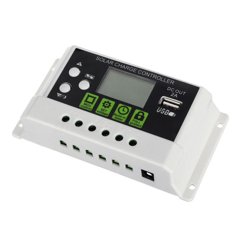 30A 12V/24V PWM Solar Panel Charge Controller Li-ion & Lead Acid Battery Change