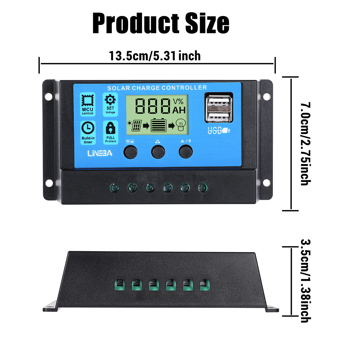 100W Solar Panel Kit Home RV PV Power Off-Grid Boat Power Camping+30A Controller