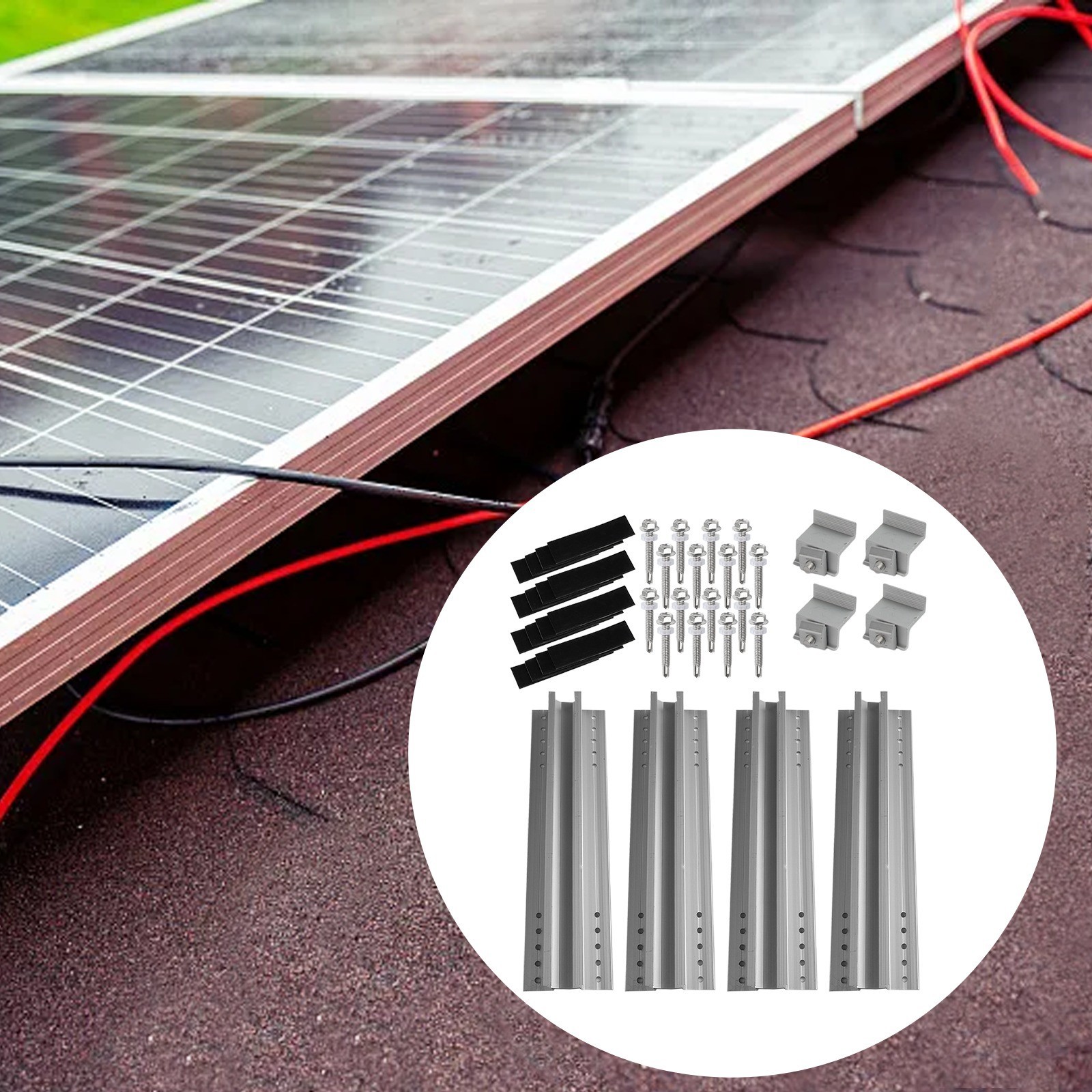 Rail Panel Accessories Home Replacement Accessories Dustproof Silver Solar