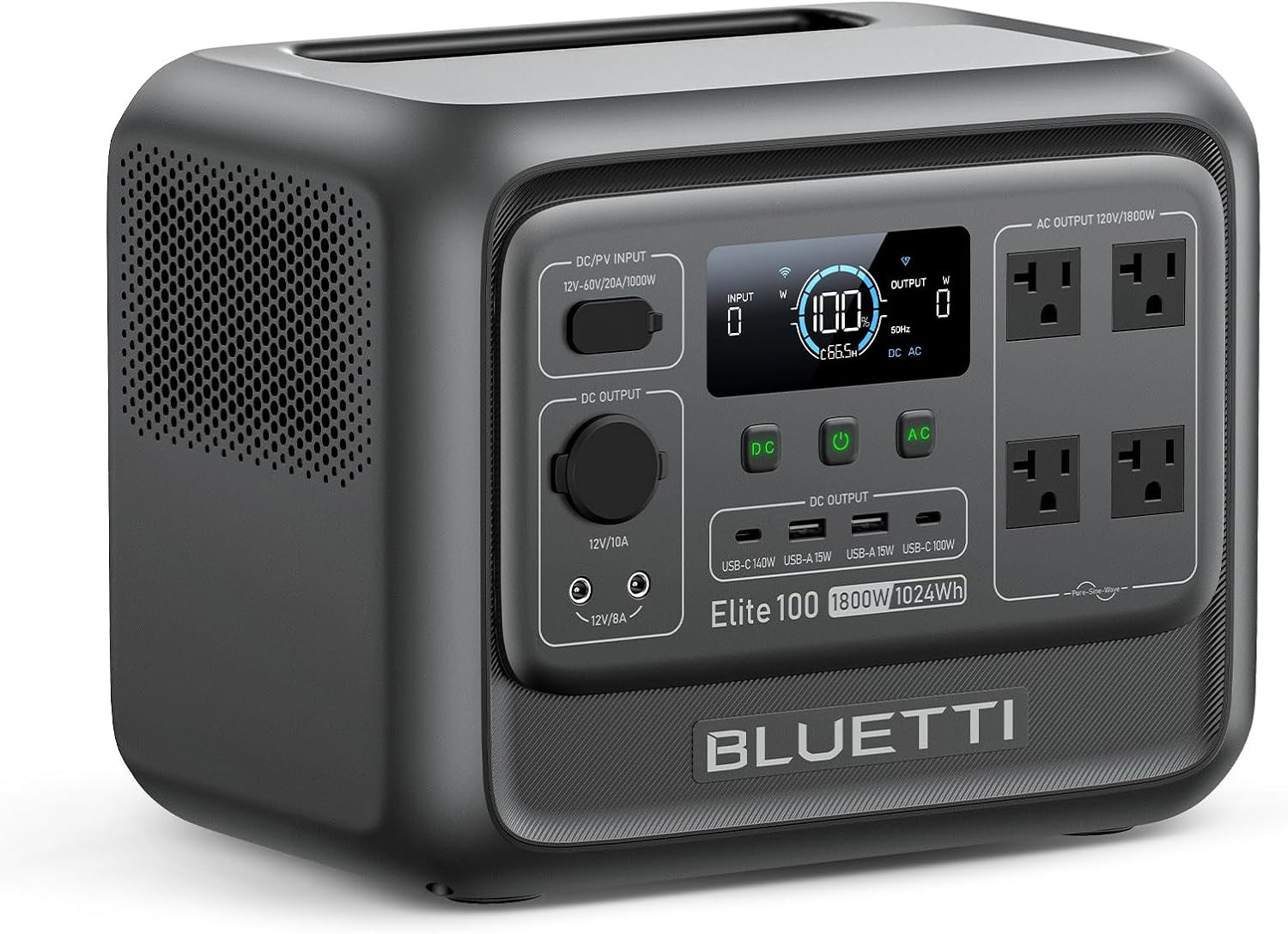 Elite 100 V2 Portable Power Station, 1024Wh LFP Battery Backup W/ 4 1800W AC Por