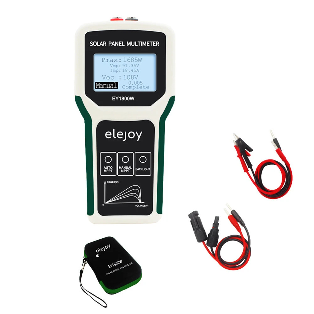 Solar Panel Multimeter MPPT Tester LCD Display VOC Testing Power Meter 5-1800W