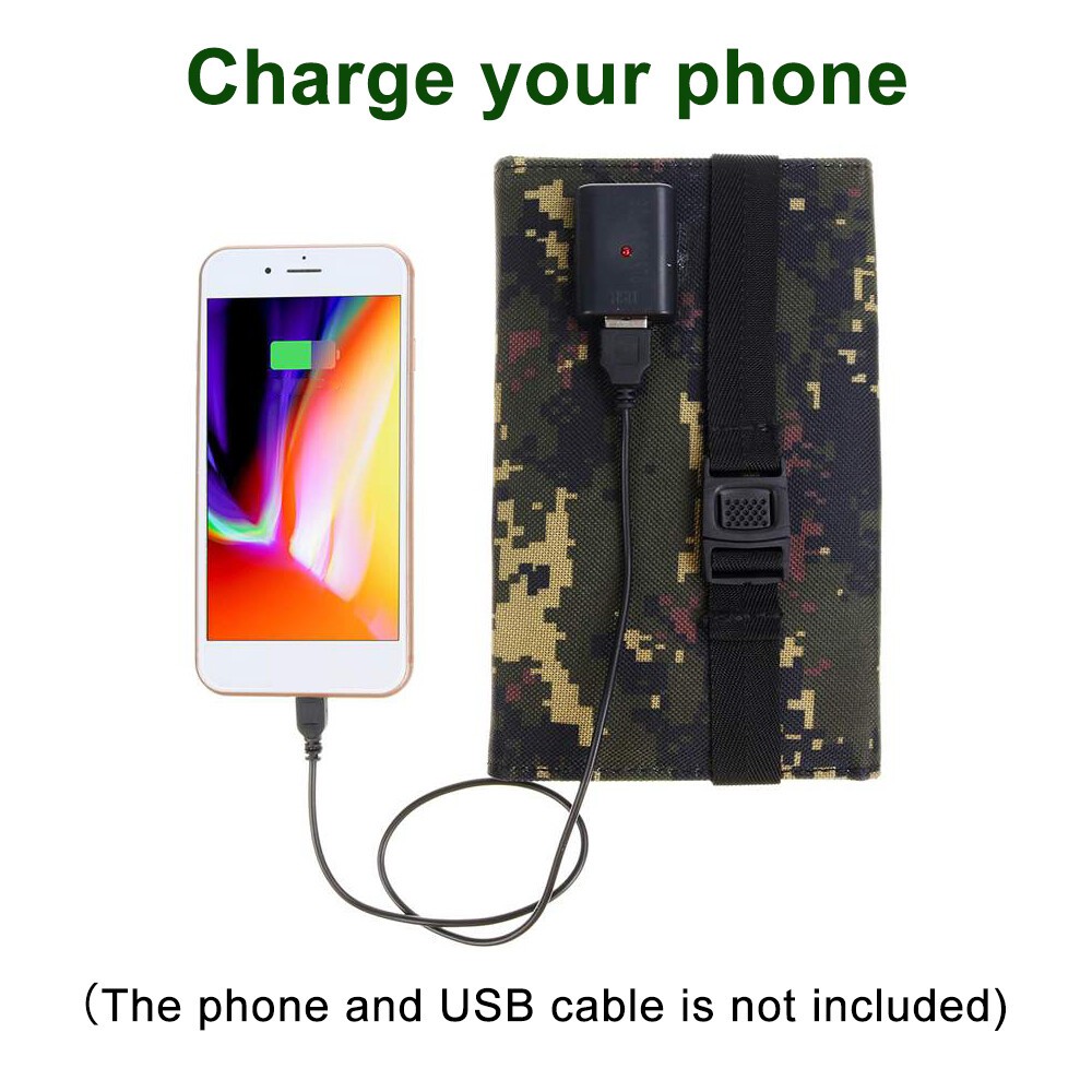 80W USB Solar Panel Folding Power Bank Outdoor Camping Hiking Phone Charger US