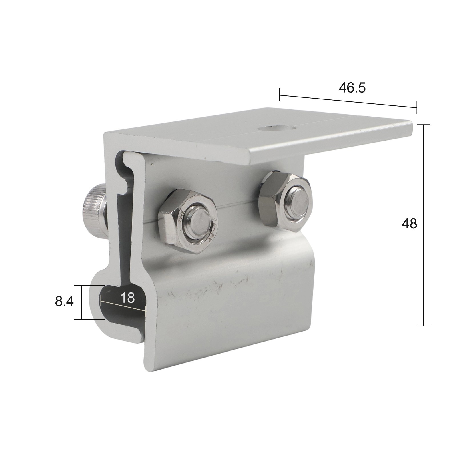 Solar Panel Rack Standing Seam Clamp For Pv Roof Fixing Aluminum Alloy