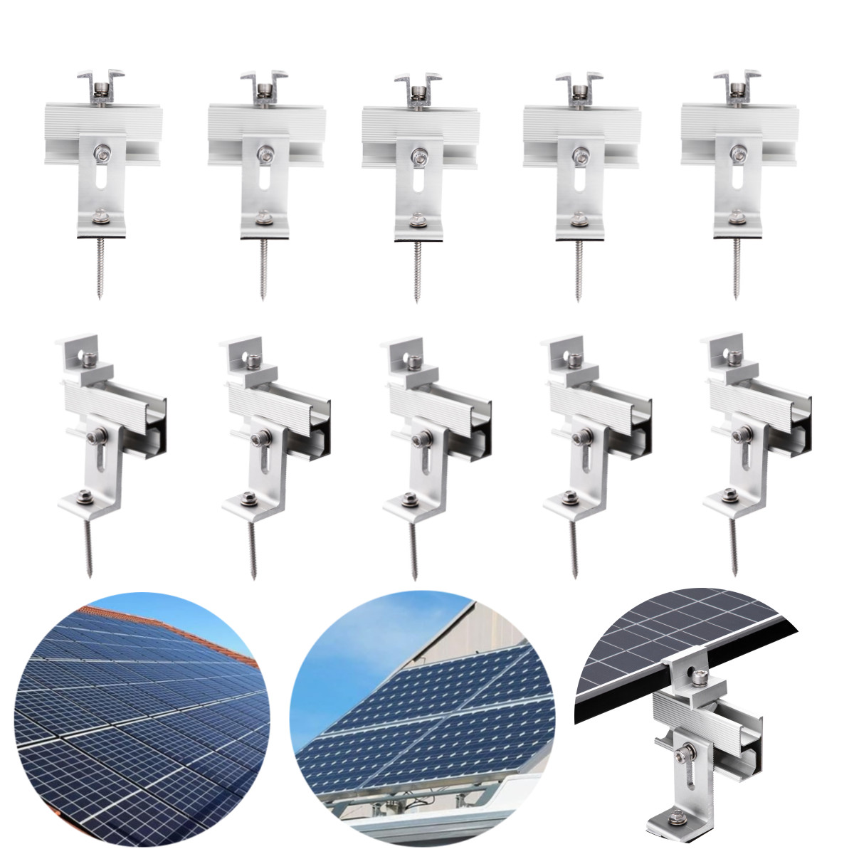 Universal Solar Panel Brackets Roof Mounting Kit For 1-4pcs Solar Panels Mount