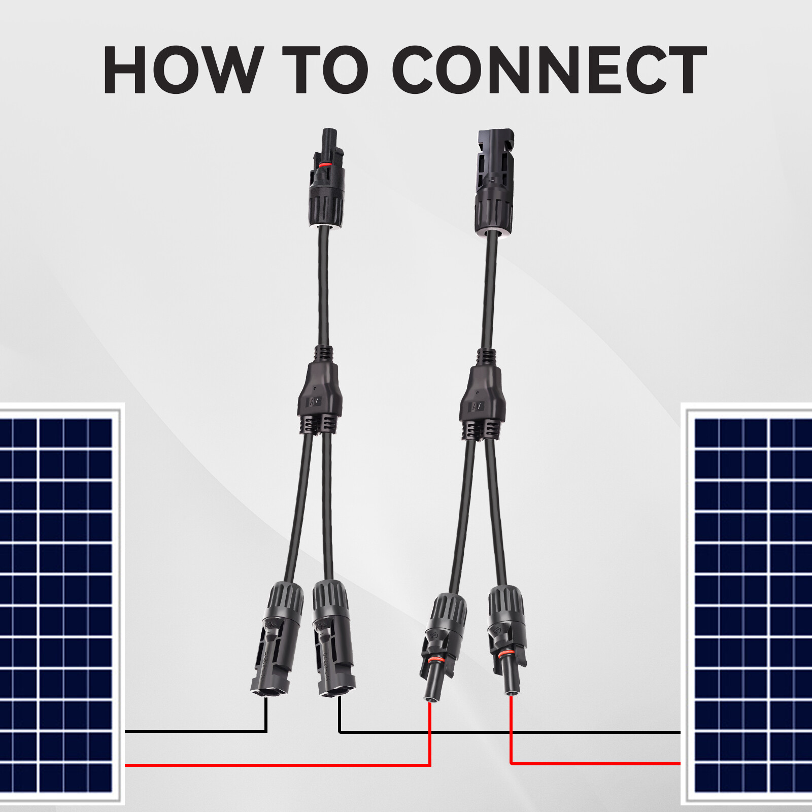 Solar Connectors Y Branch Parallel Adapter Splitter Solar Cable Wire Plug Tool