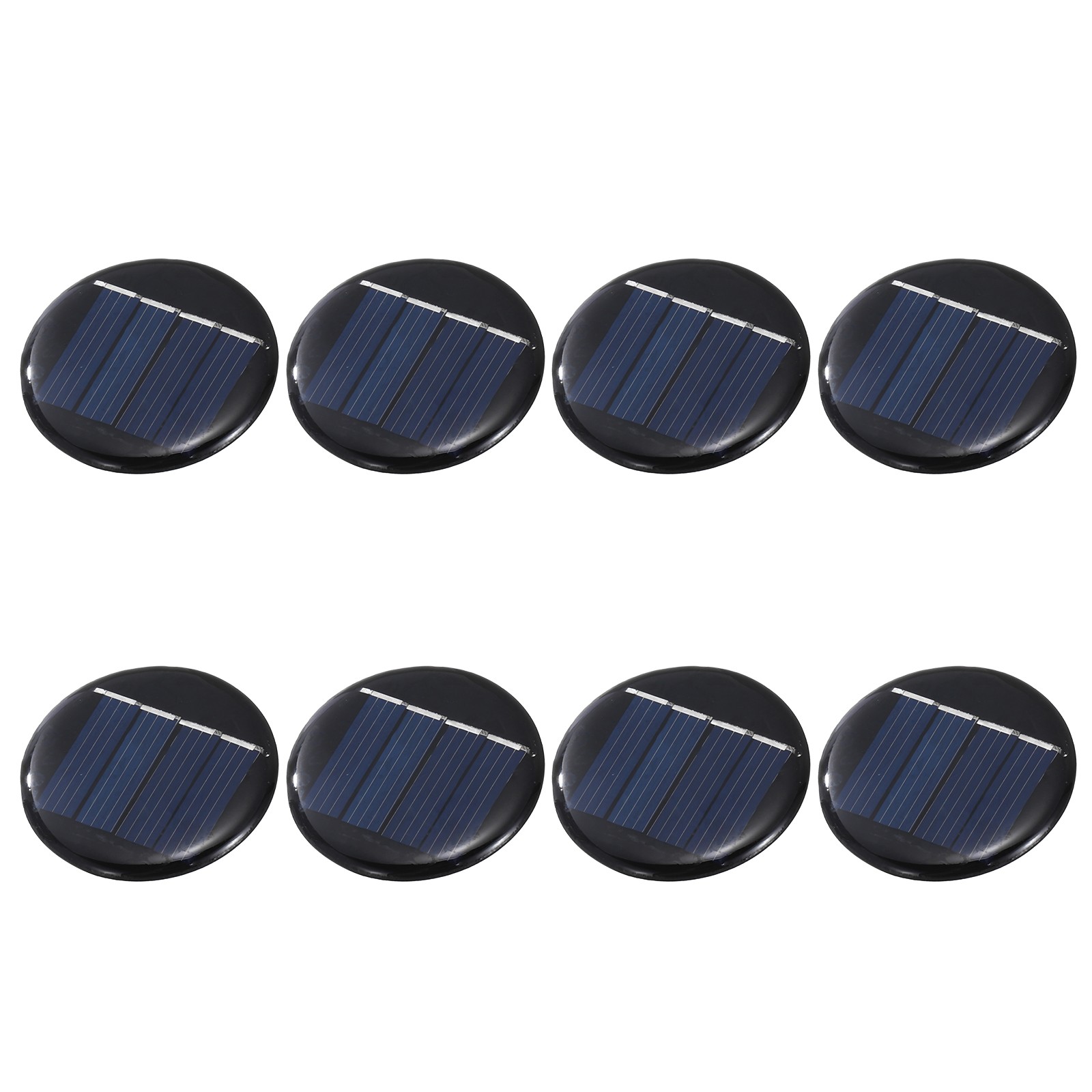 8pcs Round Solar Panels 2V 0.08W 40mA, for Photovoltaic Cells
