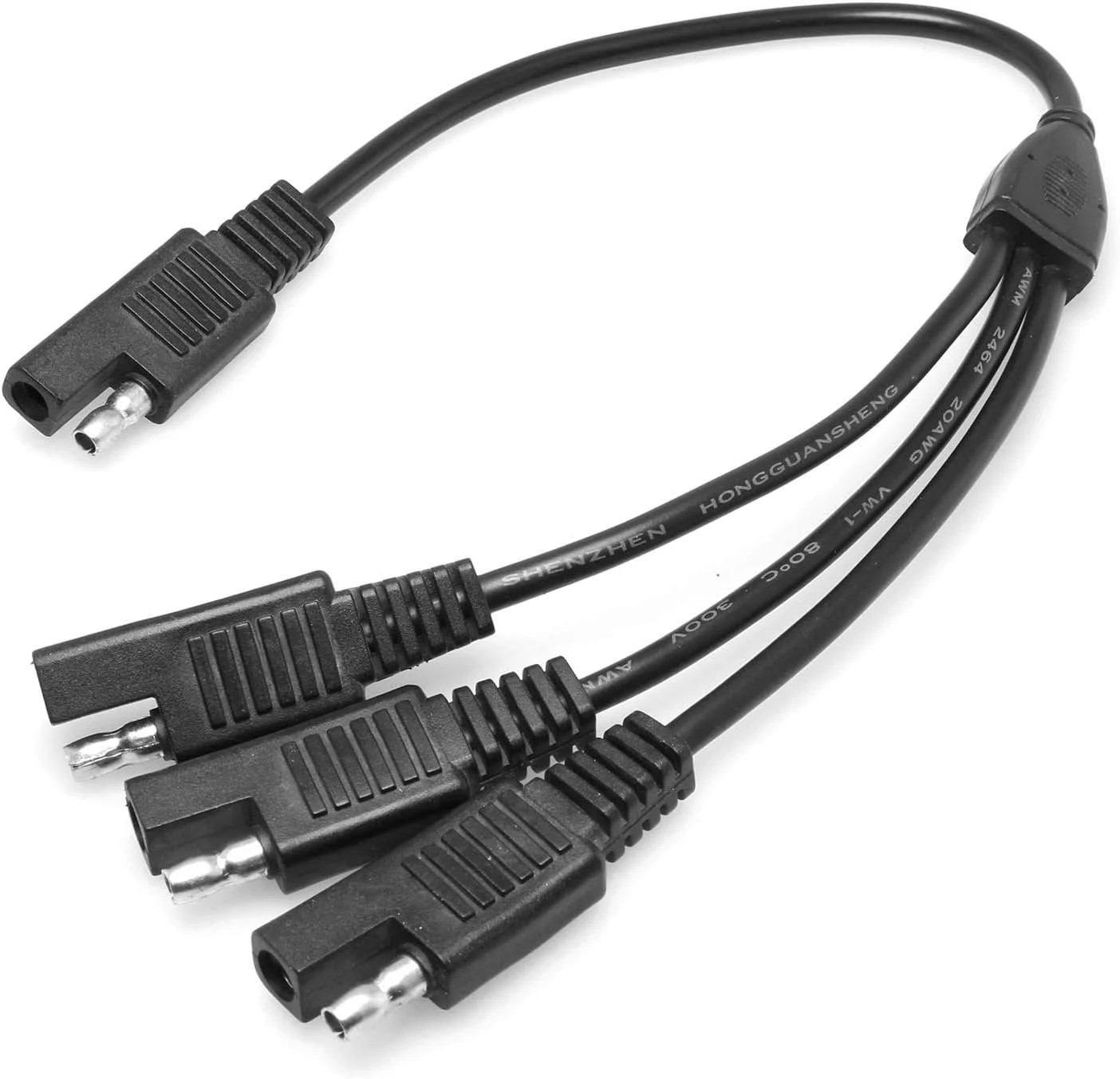 3 Way Battery Tender Charger Cable SAE Splitter Quick Connector Cord 12V 18AWG